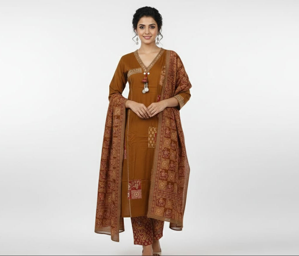 The Rustic Earth Set (Brown/Mustard)